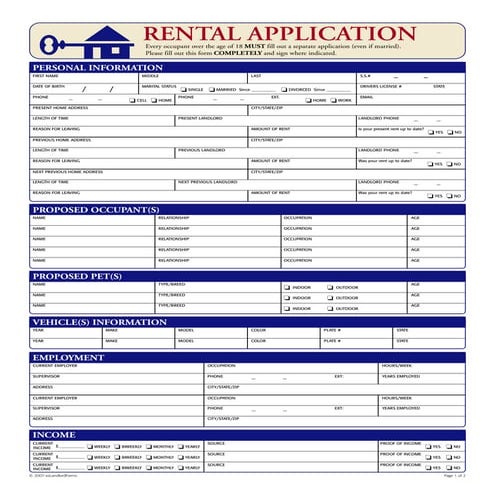 Rental Application