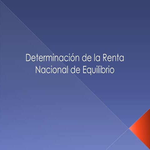 Renta nacional de equilibrio