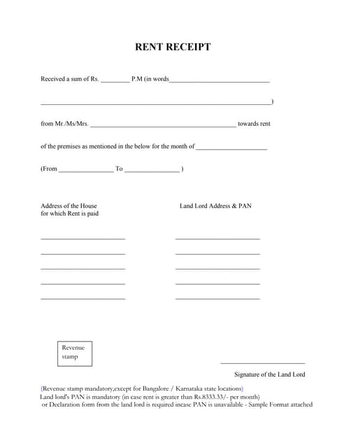 Rent receiptformat | PDF