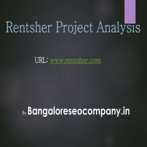 Rentsher Website Analysis Report By BangaloreSEOCompany.in