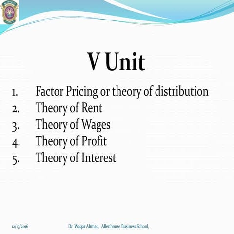 Rent theory