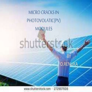 MICROCRACKS IN PV MODULE ppt