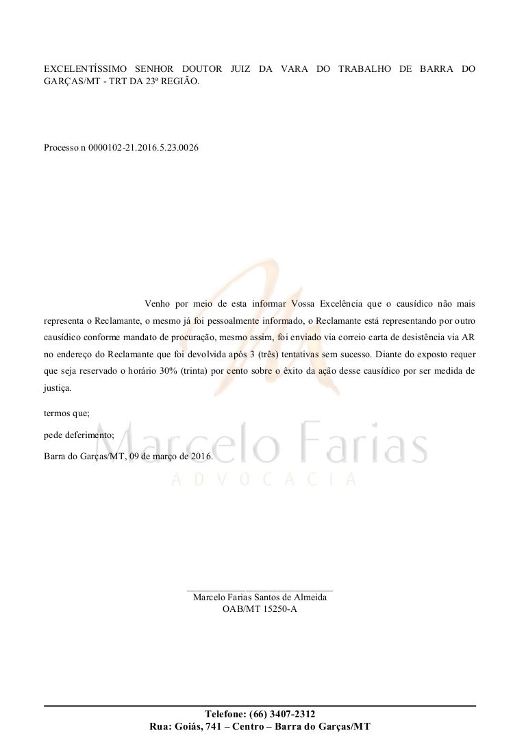 Renuncia do advogado