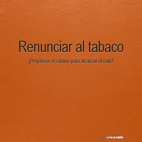 Renunciar al tabaco