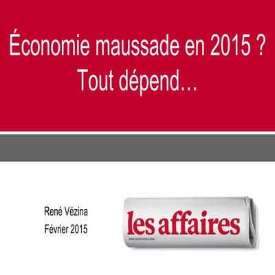 René Vézina - Revue économique 2015