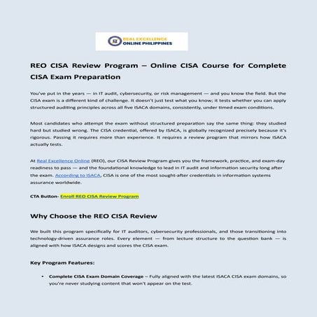 CISA Exam Preparation and overview .pptx