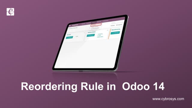 Reordering Rules In Odoo 14