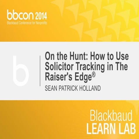 Solicitor Tracking in The Raiser’s Edge