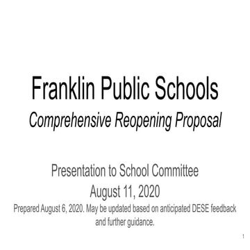 FPS Re-opening Schools Presentation