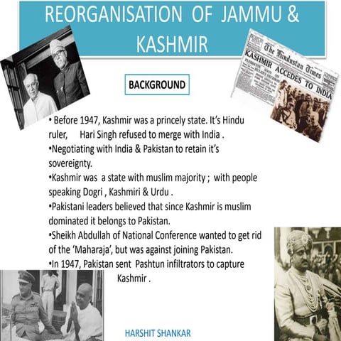 Reorganisation  of  Jammu & Kashmir