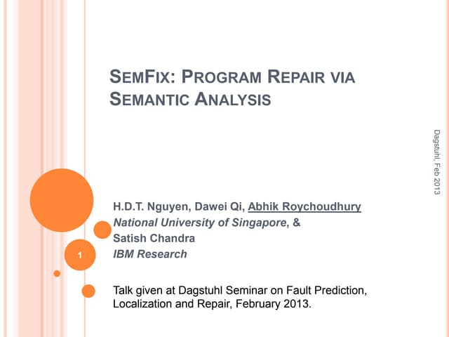 Repair dagstuhl