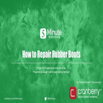 How to Repair Rubber Boots