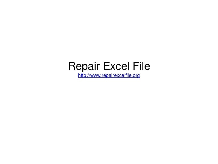 Repair Excel File