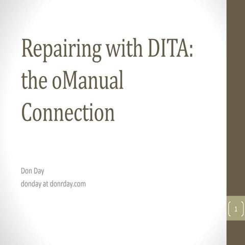 Repairing with DITA -  Don Day