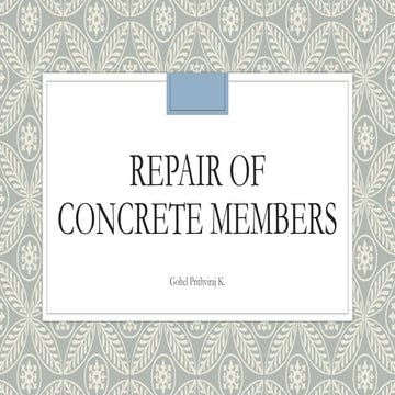 Repair of concrete members | PPT