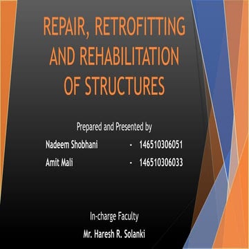 Repair,Retrofitting and Rehabilitation