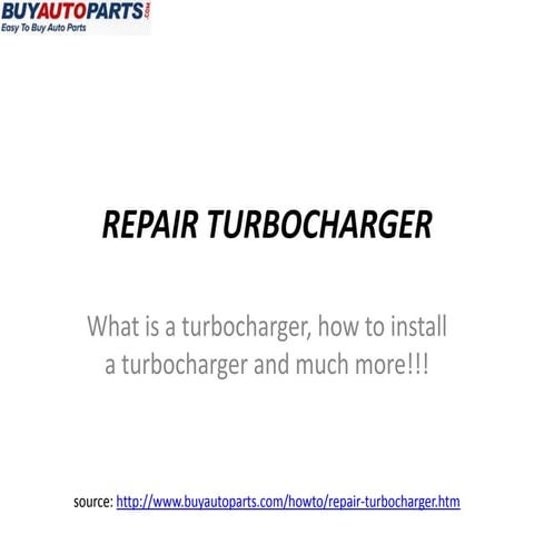 Repair Turbocharger