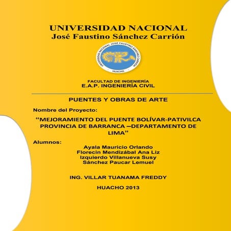 Reparacion del puente bolivar