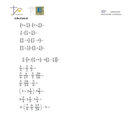 Repaso operaciones combinadas con fracciones 1 copia