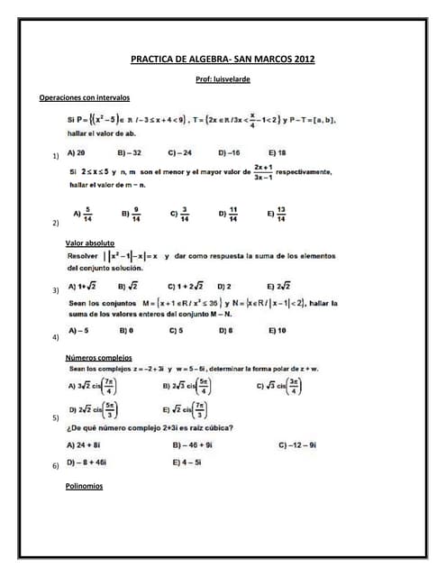 Repaso seleccion san marcos