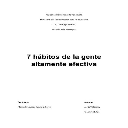 7 hábitos de la gente altamente efectiva