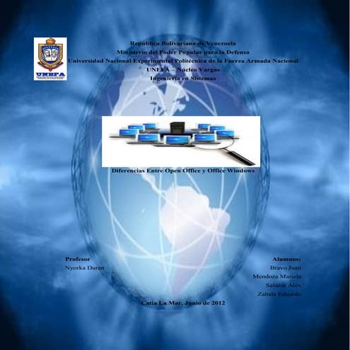 Dif- windows office y open office