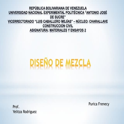 Ejercicio de Diseño de Mezcla 