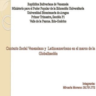 Contexto Social Venezolano y  Latin...