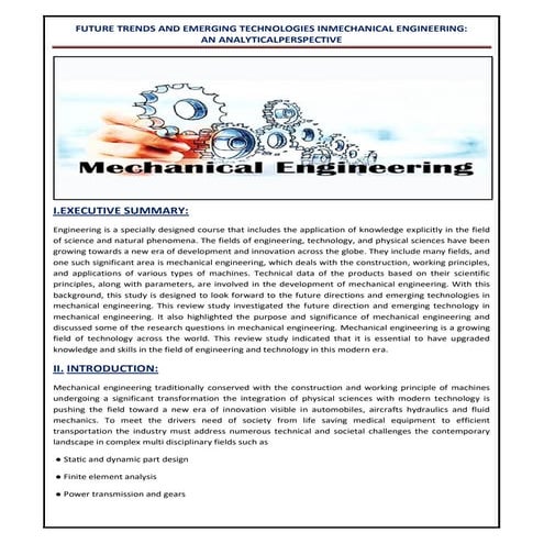 Applications of Artificial Intelligence in Mechanical Engineering | PDF