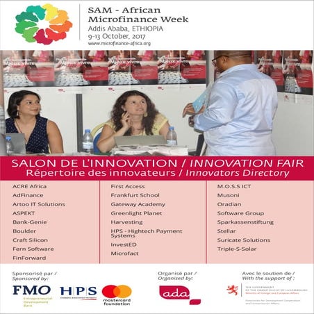 Innovator's directory by African Microfinance Week 2017