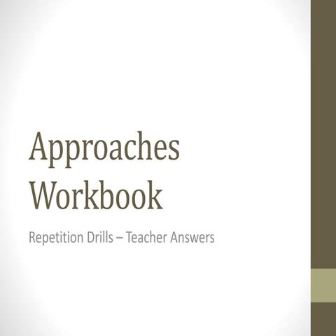 Repetition drills answers