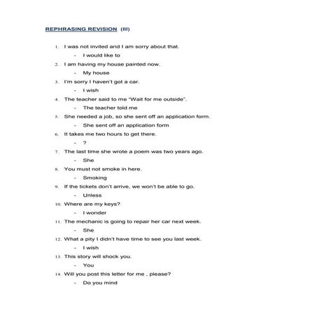 Rephrasing revision iii