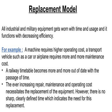 Replacement model | PDF