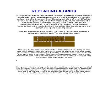 Replacing a brick