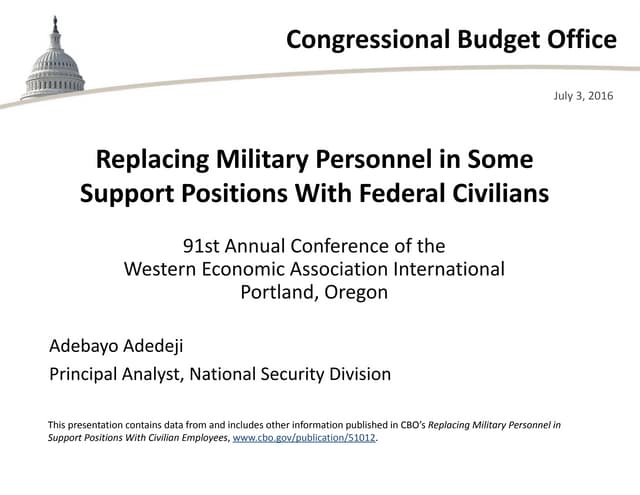 Replacing Military Personnel in Som...