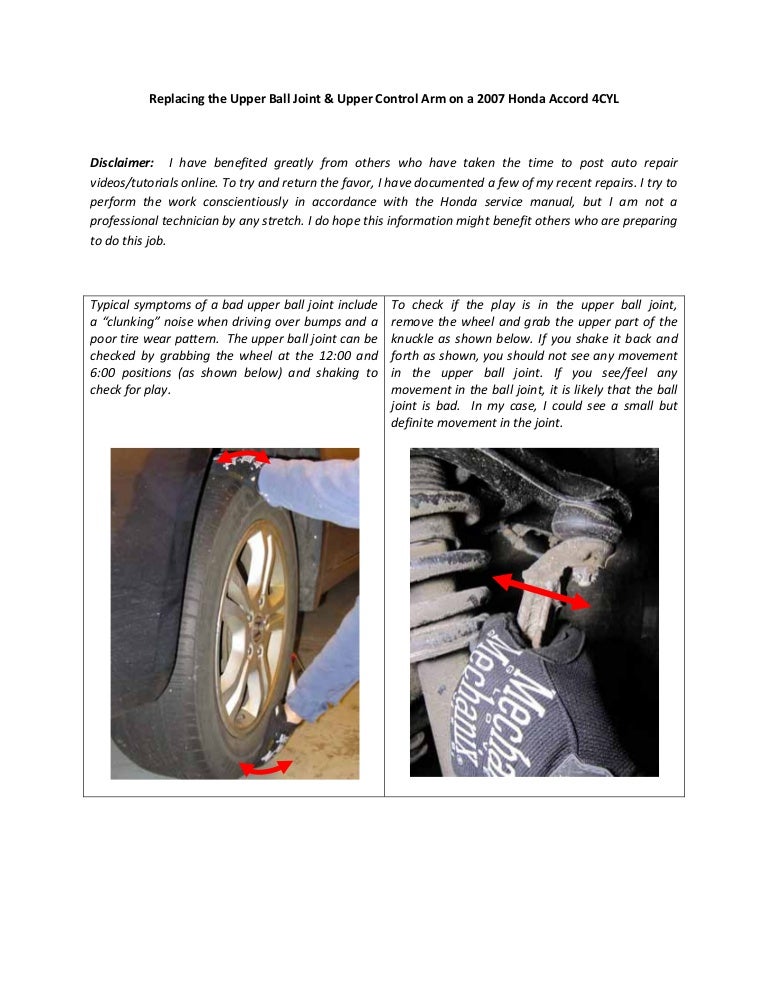 Top Ball Joint Honda Accord
