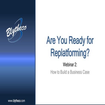 How to Build a Business Case for ERP Replatforming