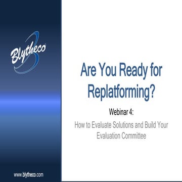 How to Evaluate Solutions and Build your Evaluation Committee