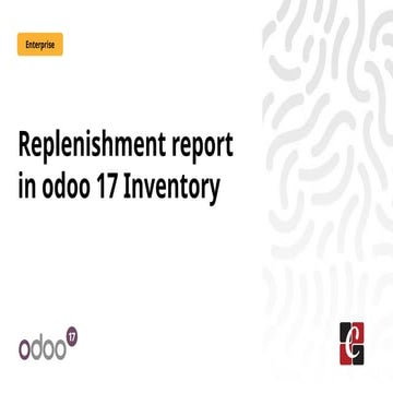 Replenishment report in odoo 17 Inventory