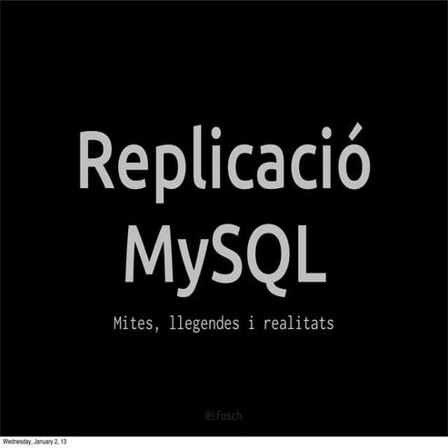 Replicació MySQL