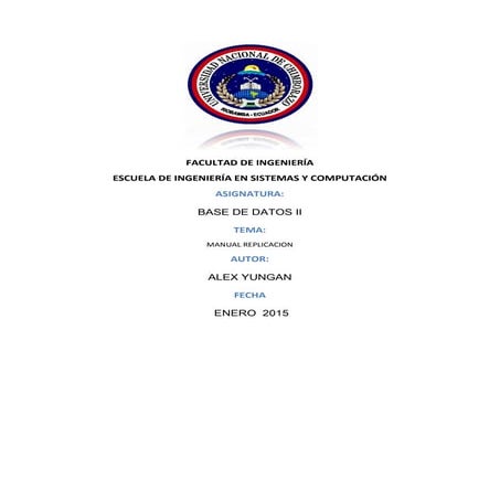 Replicacion de  base de datos