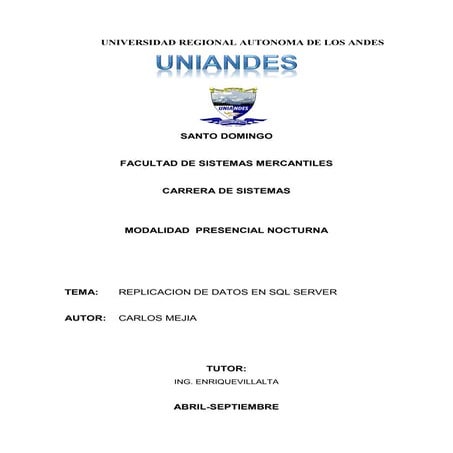 Replica de datos 