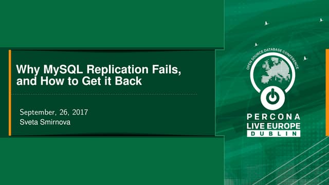 Why MySQL Replication Fails, and How to Get it Back