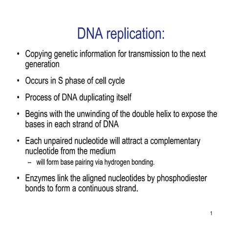 Replication Notes biology notes for easy