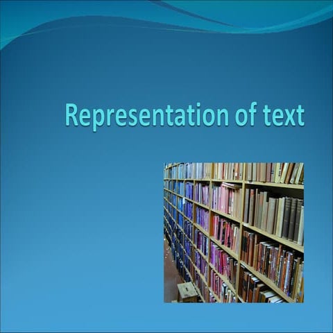 Representation of Text | PPT