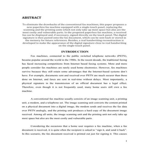 paperless fax machion using single touch panel by divyajyothi