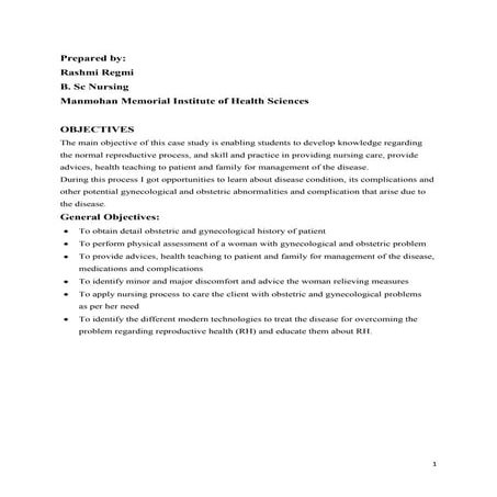 Case Study Report on PIH and Severe Pre eclampsia