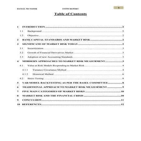 Measuring and Managing Market Risk