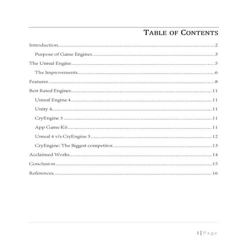 Seminar Report on Unreal Engine 4