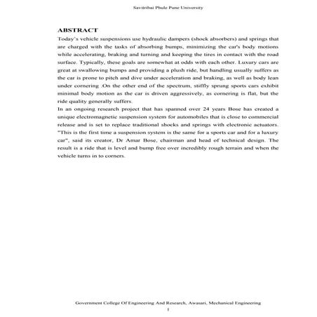 Electromagnetic Suspension